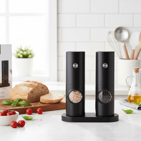 Electric Salt & Pepper Grinder Set - One-Handed